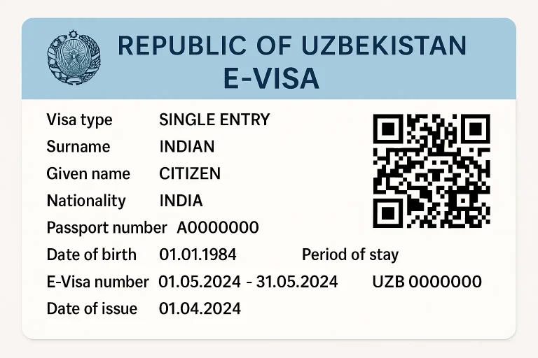 Uzbekistan E-Visa for Indian Passport Holders